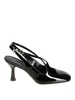 Patent leather black sandals