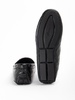 Black leather loafer