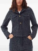 Fluffy Denim Fitted Blazer