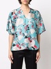 Belted silk blouse