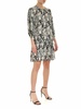 Viscose and silk dress in back and white
