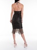 Green silk dress