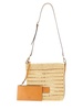 Perforated Raffia Shoulder Bag