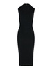 Ribbed Dress In Black Viscose Blend