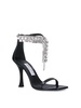 Slogback sandals with rhinestones