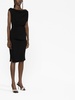 One-shoulder draped midi dress