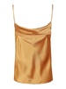Beige silk blend satin top
