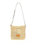 Perforated Raffia Shoulder Bag