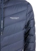 Chevron quilted hooded puffer jacket