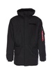 Jacket with striped hoodie