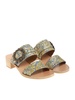 Leather glitter sandals