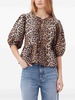 Printed Cotton Poplin Peplum Blouse