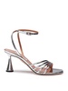 Sandal in Mirror Effect Leather