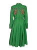 Paisley flower shirt dress