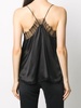 Thinned straps silk top