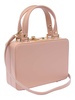 Val peach handbag push lock