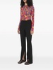 Front-slit straight-leg trousers