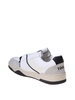 black and white leather and suede sneakers