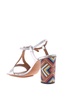 Ankle strap sandals with Multi Rainbow heel