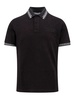 Cotton polo shirt with logoed profiles