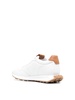 Contrast-detailing leather sneakers