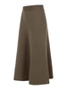 Beige Wool Blend Skirt