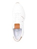 Contrast-detailing leather sneakers