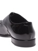 Black patent leather Derby lace-ups