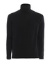 Black merino wool turtleneck sweater