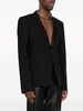 Single-breasted virgin wool blend blazer