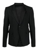 Single-breasted virgin wool blend blazer