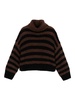 Wool Striped Turtleneck Sweater