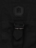 Padded nylon jacket with leather details
