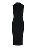 Ribbed Dress In Black Viscose Blend