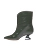 Leather Ankle Boot With Low Heel