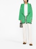 Green flash bandana belted cardigan