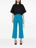 Wave-Applique Cropped Shirt