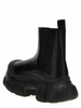 Leather platform ankle boots