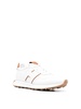 Contrast-detailing leather sneakers