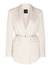 Satin Blazer With Thin Belt