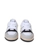 black and white leather and suede sneakers