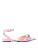 Double Bow Satin Slingback Ballet Flats