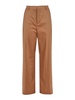 High-waisted cotton trousers
