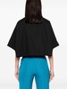 Wave-Applique Cropped Shirt