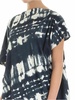 Palm dress in blue and white