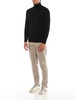 Black merino wool turtleneck sweater