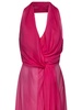 Fuchsia silk chiffon wrap top