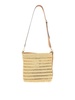 Perforated Raffia Shoulder Bag