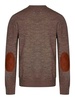 Hazelnut-Colored Wool Crew Neck Sweater