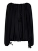 Silk Georgette Long-Sleeved Draped Top